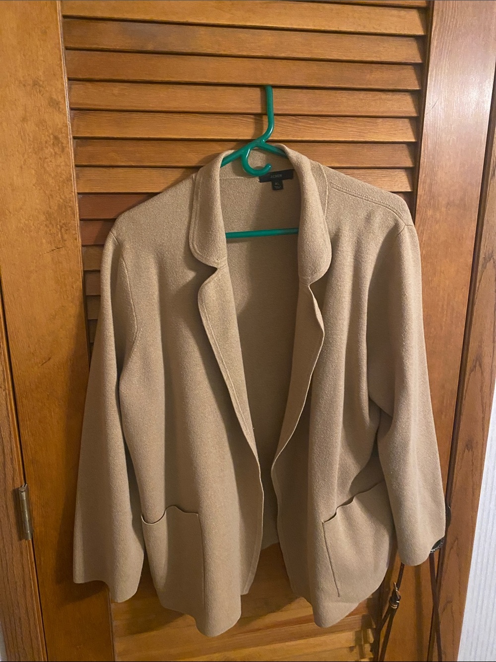 J. Crew Taupe Open-Front Blazer Jacket